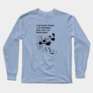 Steamboat Willie - Classic Cartoon Long Sleeve T-Shirt